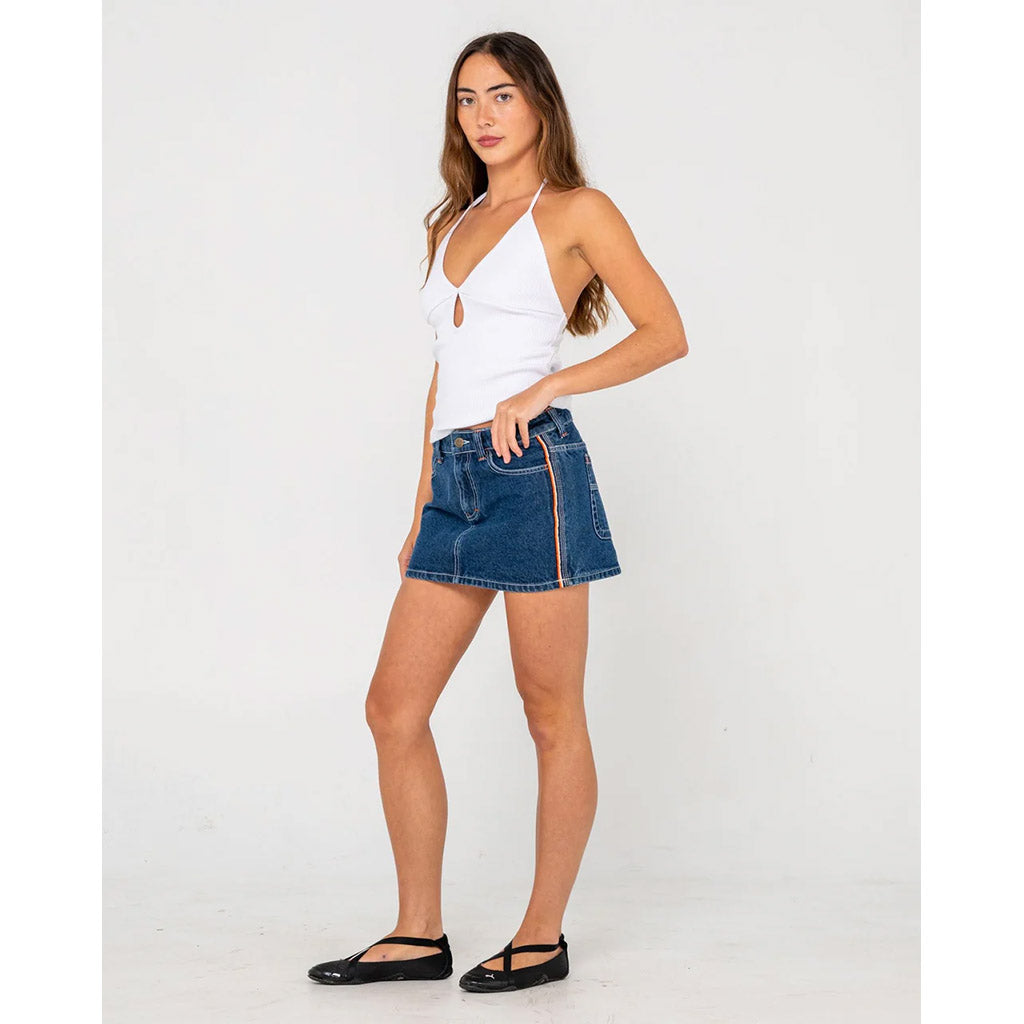 Flip Mommy Low Rise Mini Denim Skirt