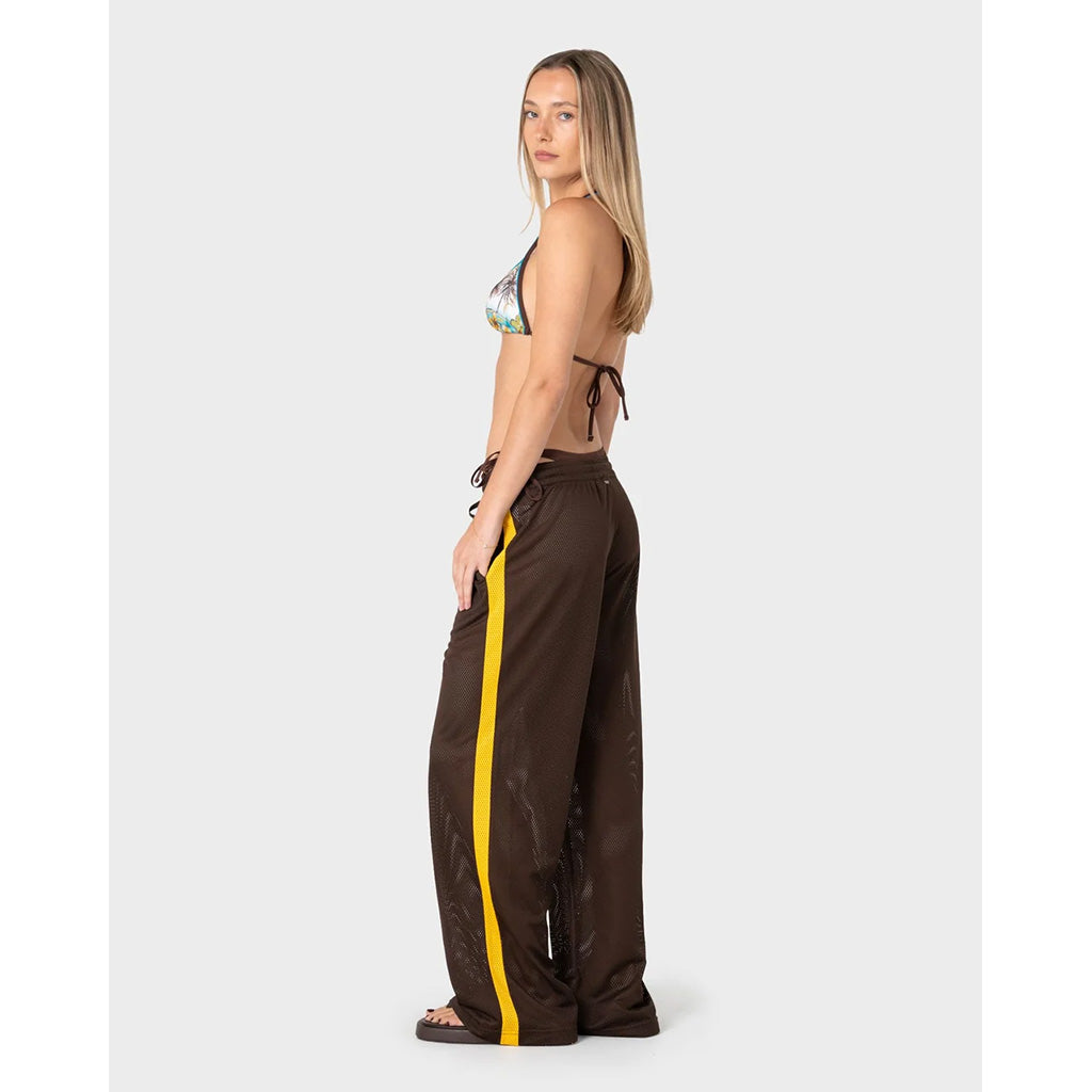 Rag Stripe Wide Leg Mesh Pant