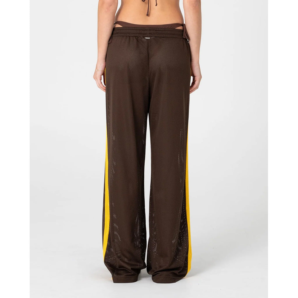 Rag Stripe Wide Leg Mesh Pant