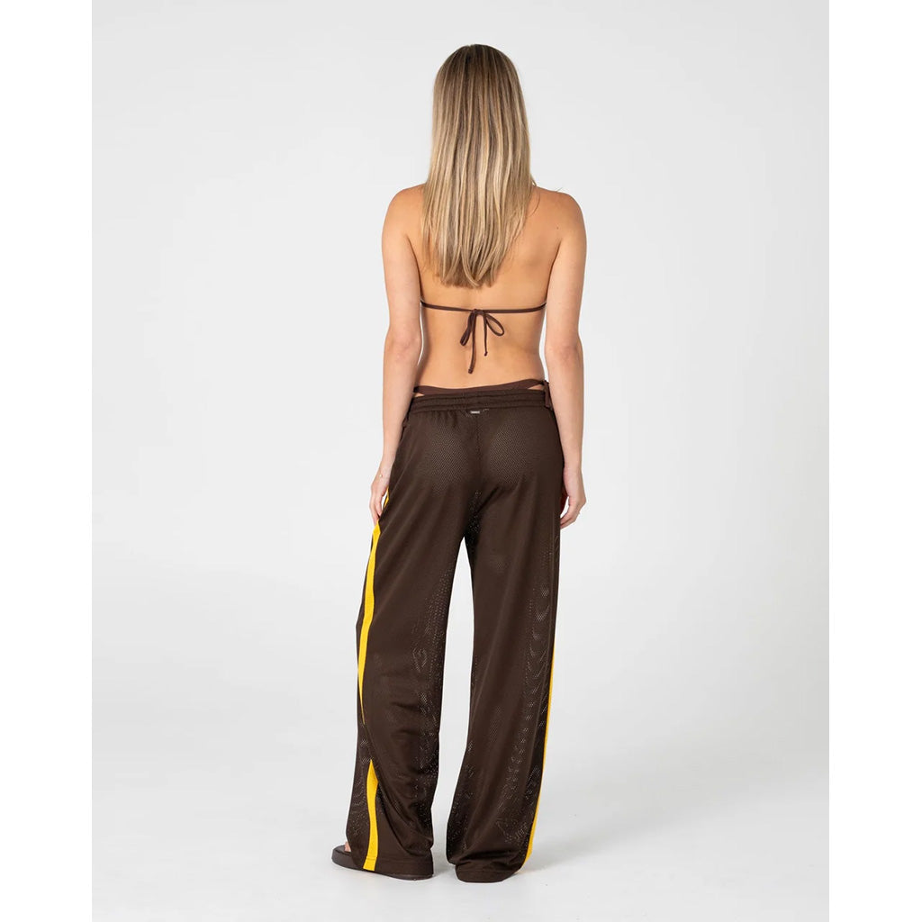 Rag Stripe Wide Leg Mesh Pant