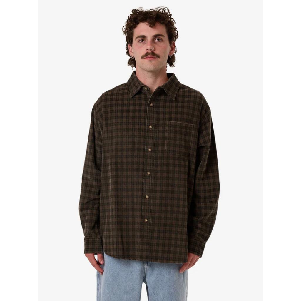 Thrills Union Cord Check Long Sleeve Shirt