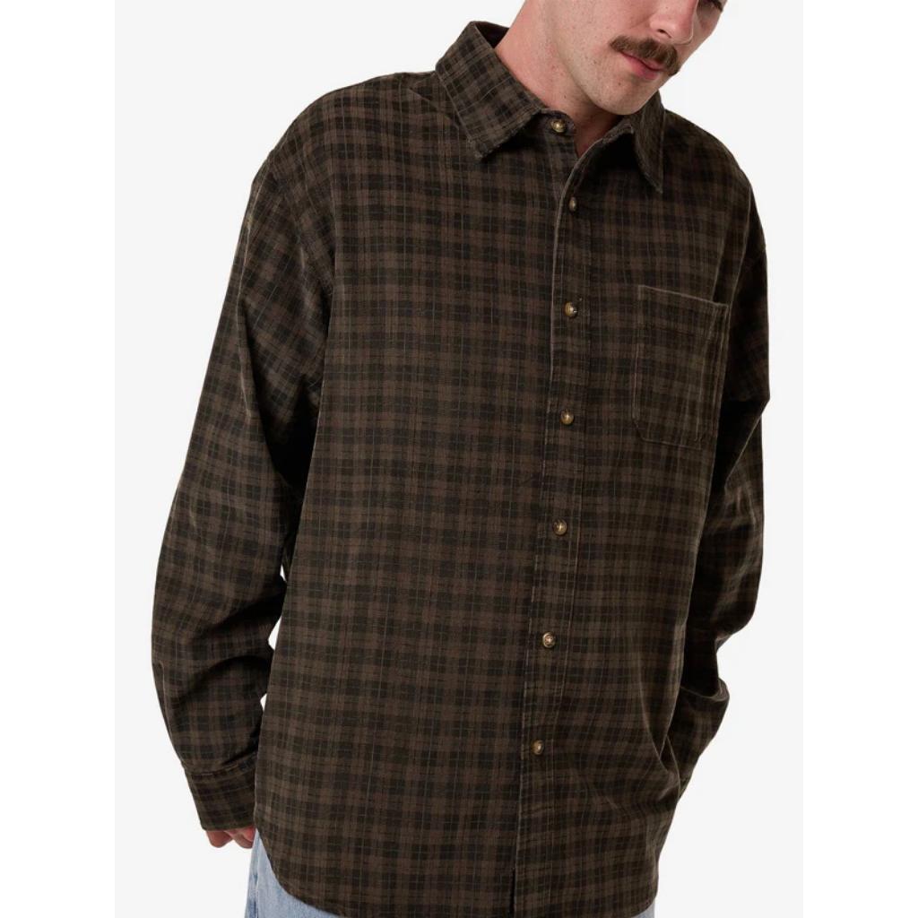 Thrills Union Cord Check Long Sleeve Shirt