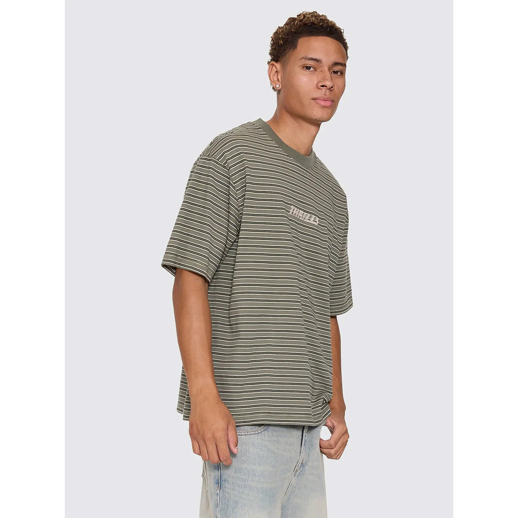 Built To Last Stripe Oversize Box Crop Tee