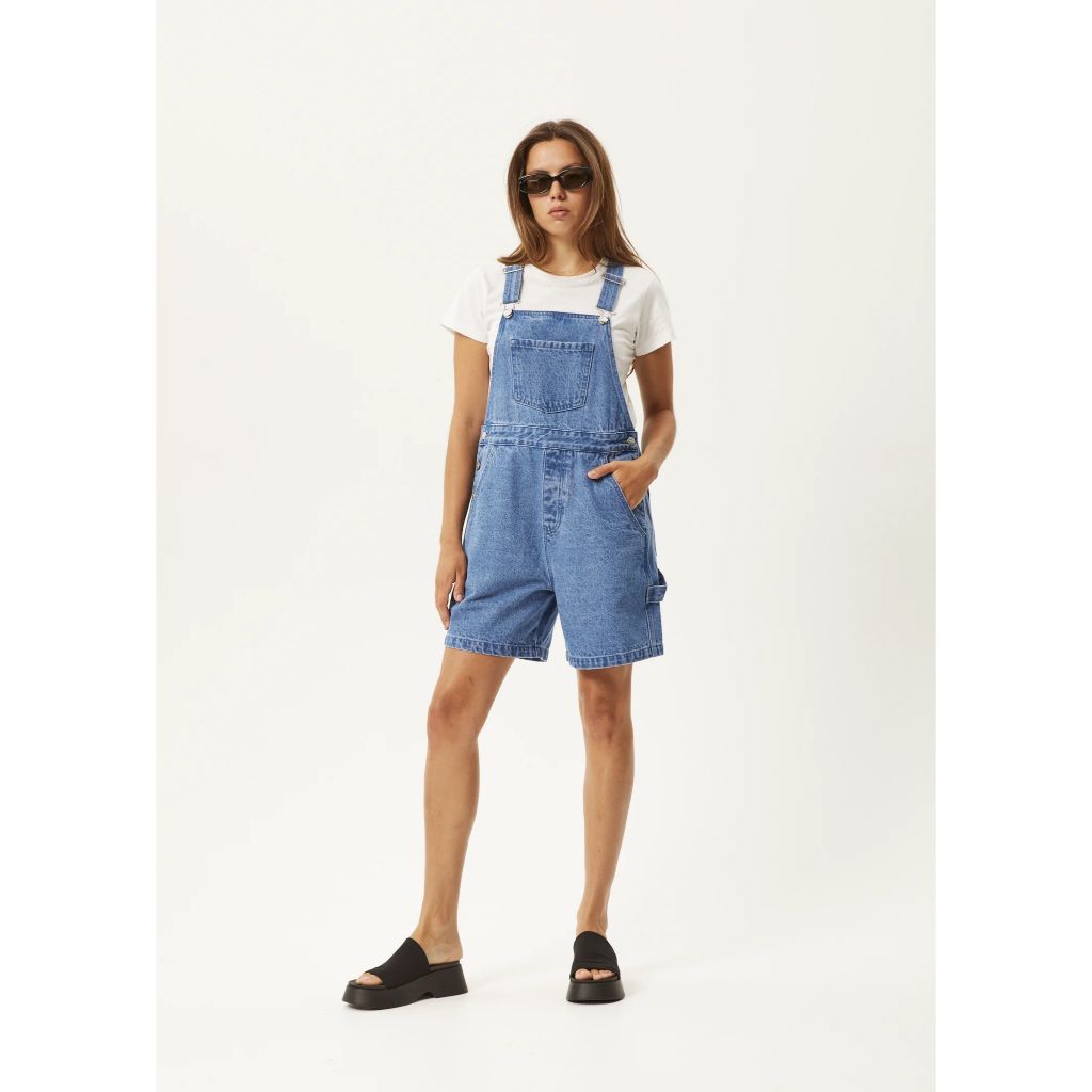 Lewi Hemp Short Overalls