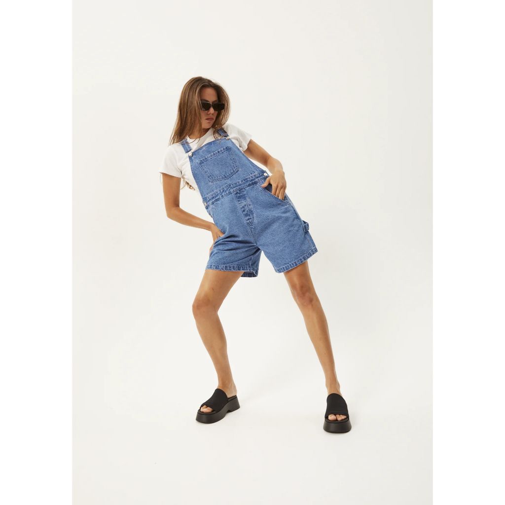 Lewi Hemp Short Overalls