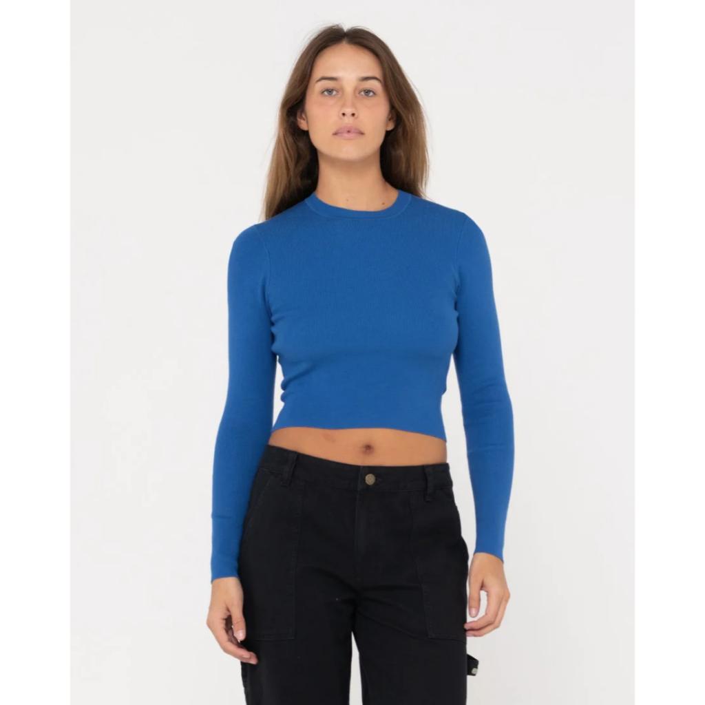 Amelia Cropped Long Sleeve Knit Top