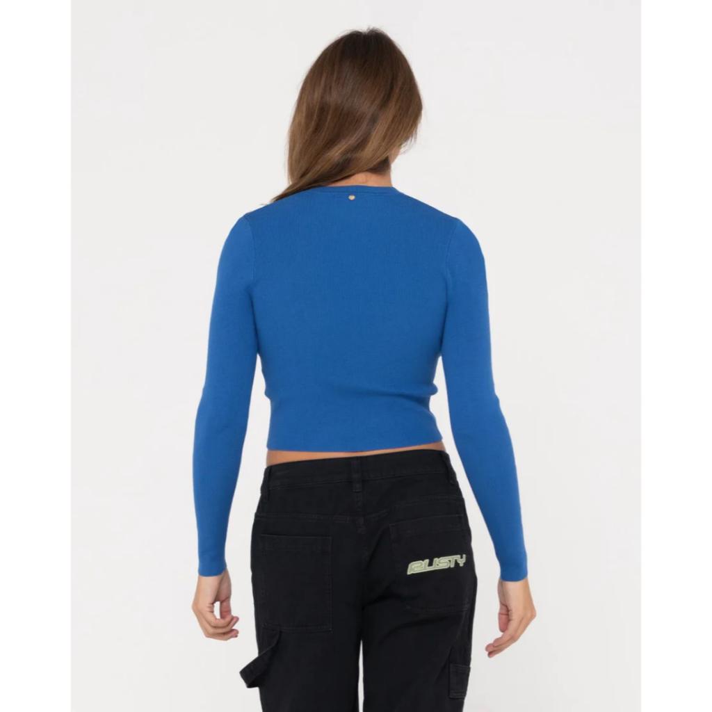 Amelia Cropped Long Sleeve Knit Top