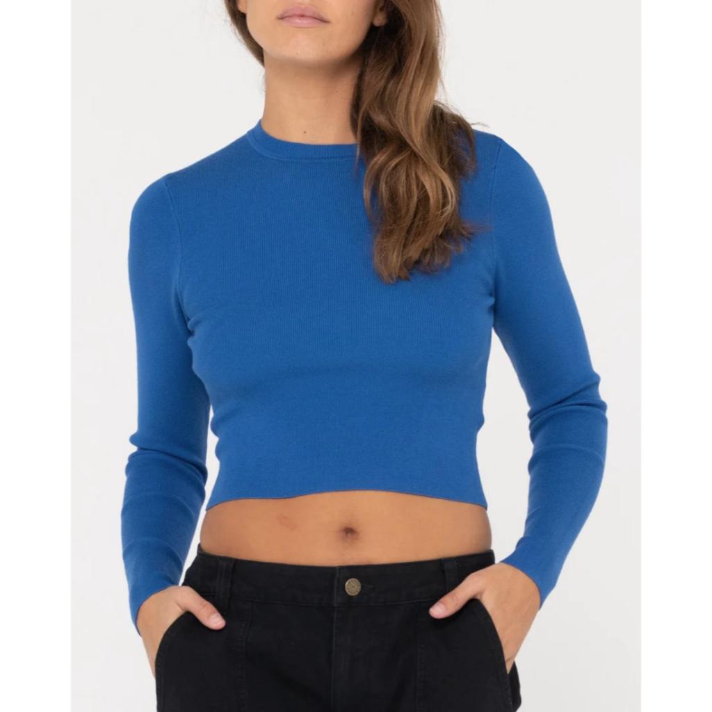 Amelia Cropped Long Sleeve Knit Top