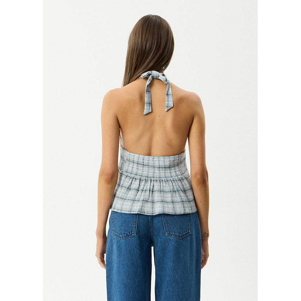 Lagoon Seersucker Halter Top