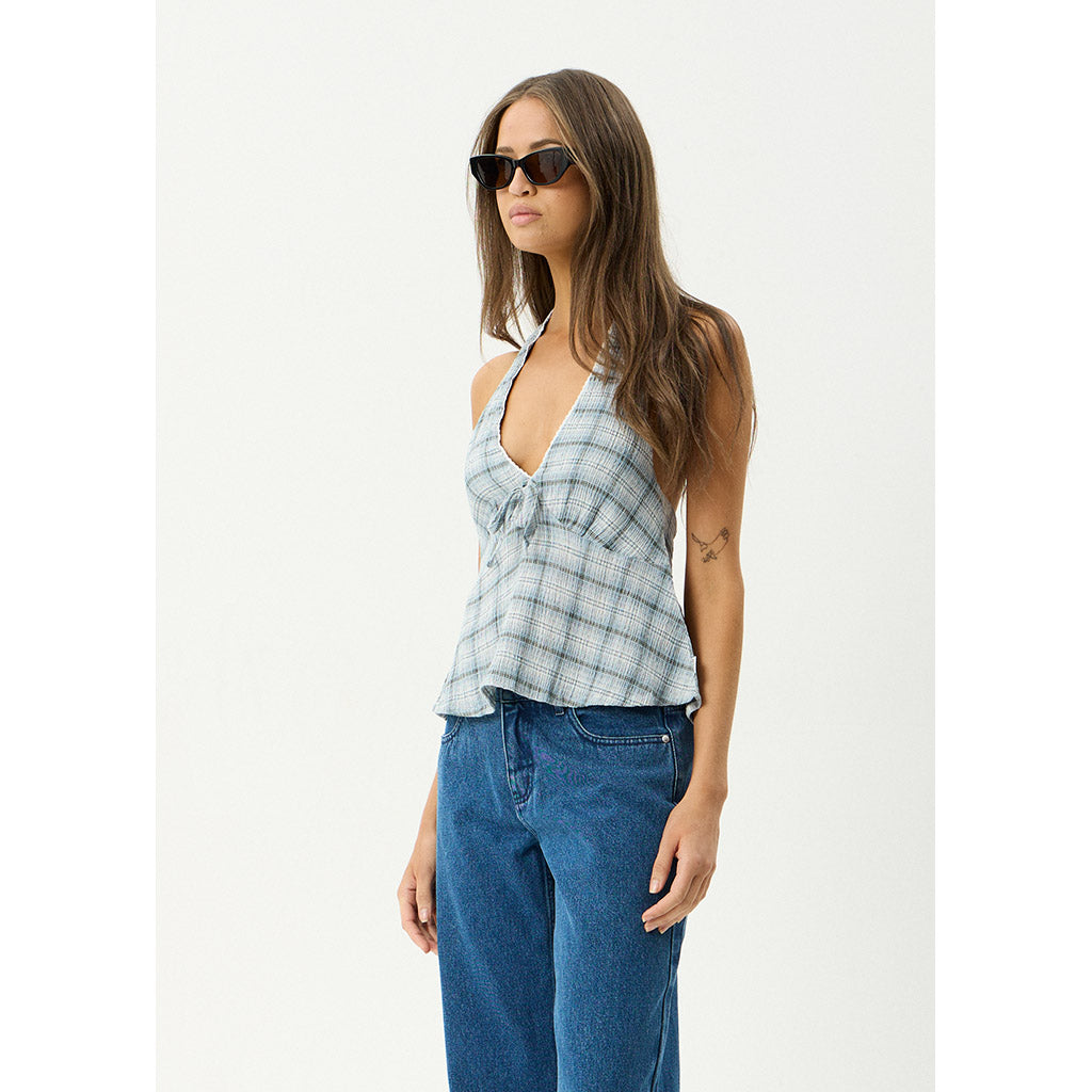 Lagoon Seersucker Halter Top