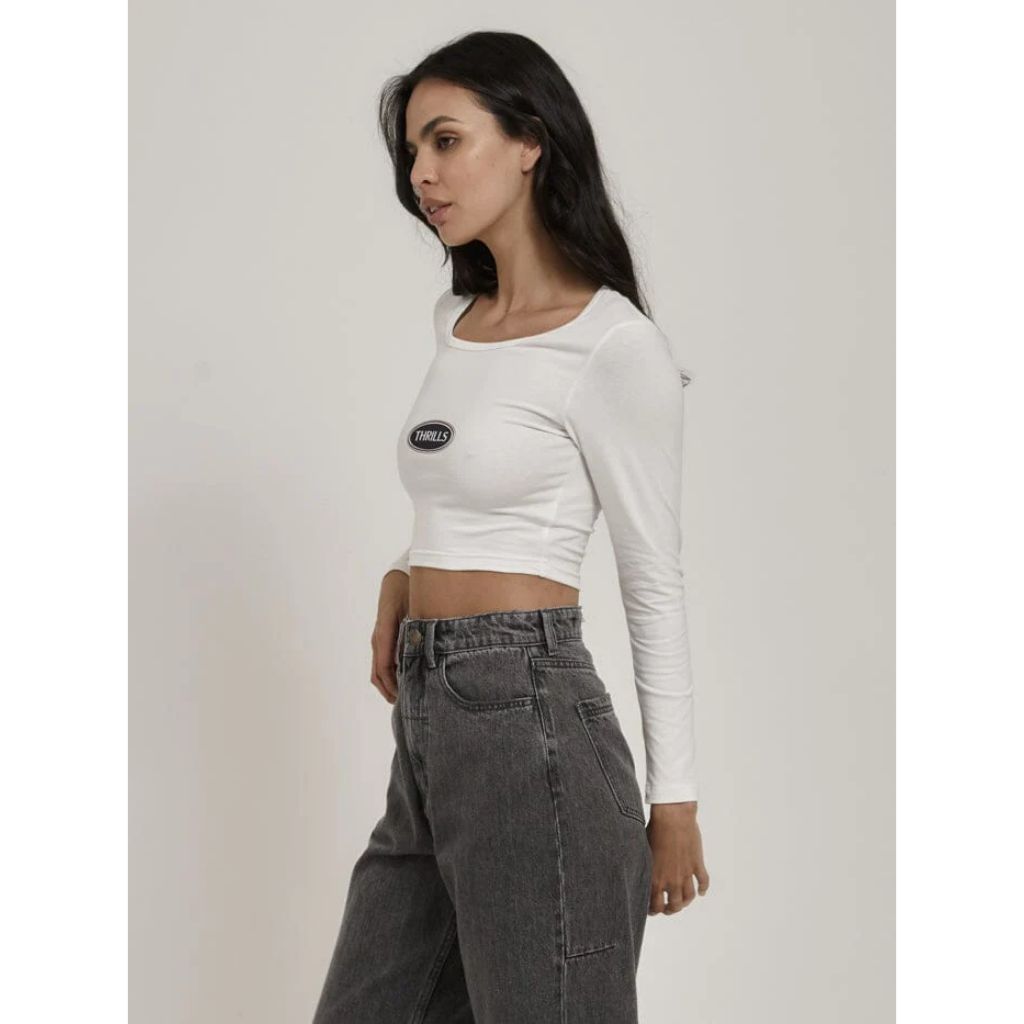 Emblem Long Sleeve Baby Tee