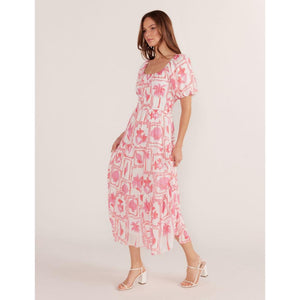 Bria Puff Sleeve Midi Dress