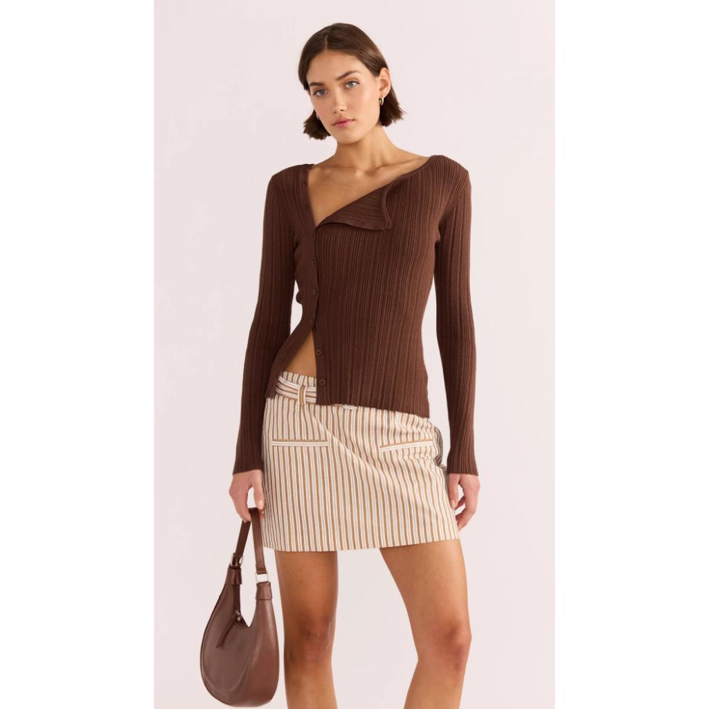 Zinnia Asymmetric Knit Top