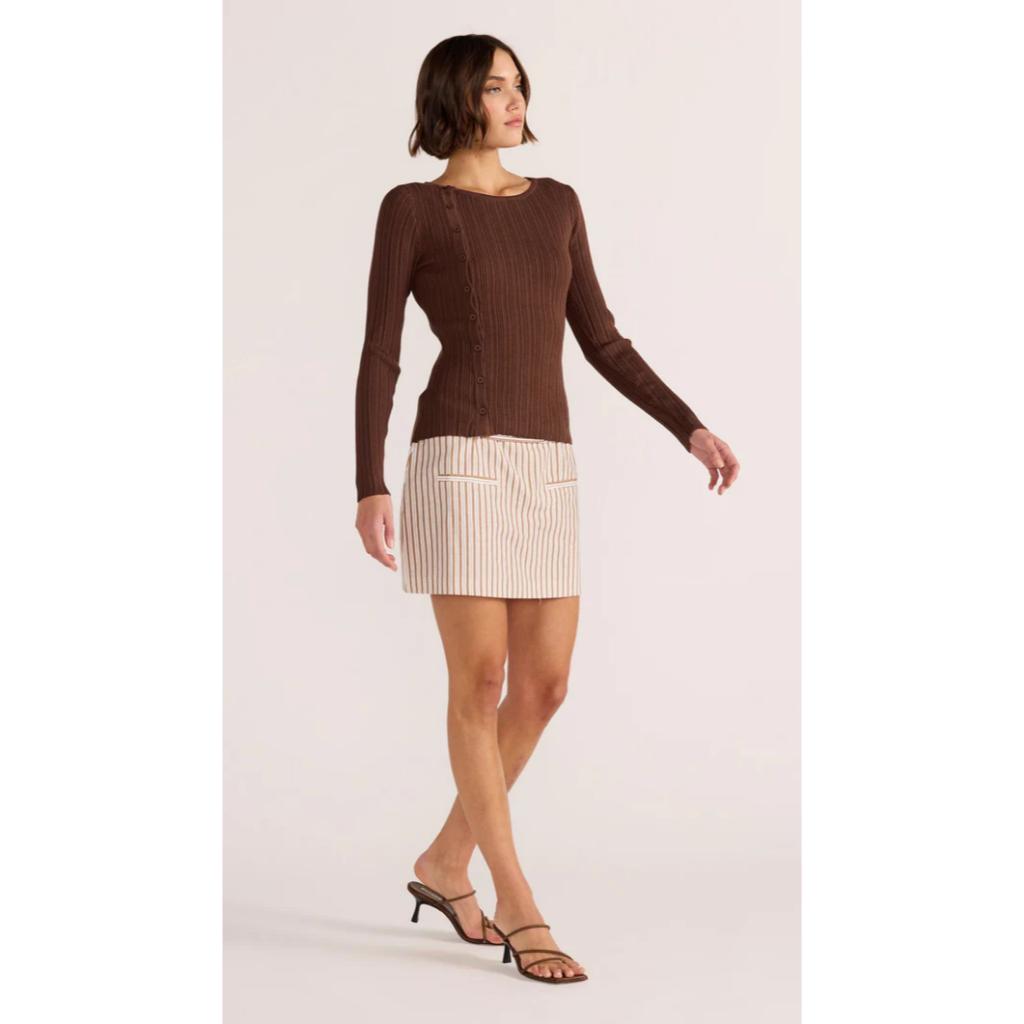 Zinnia Asymmetric Knit Top