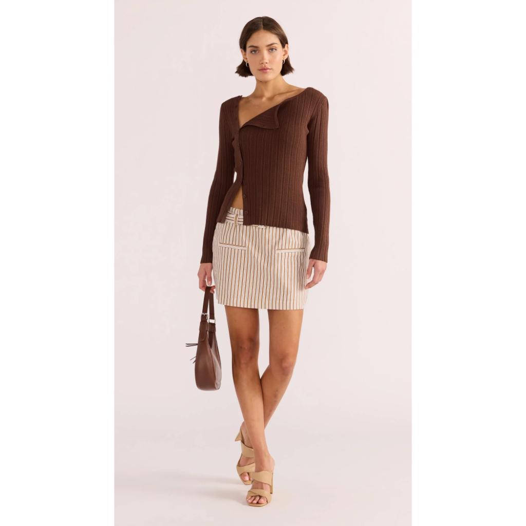 Zinnia Asymmetric Knit Top