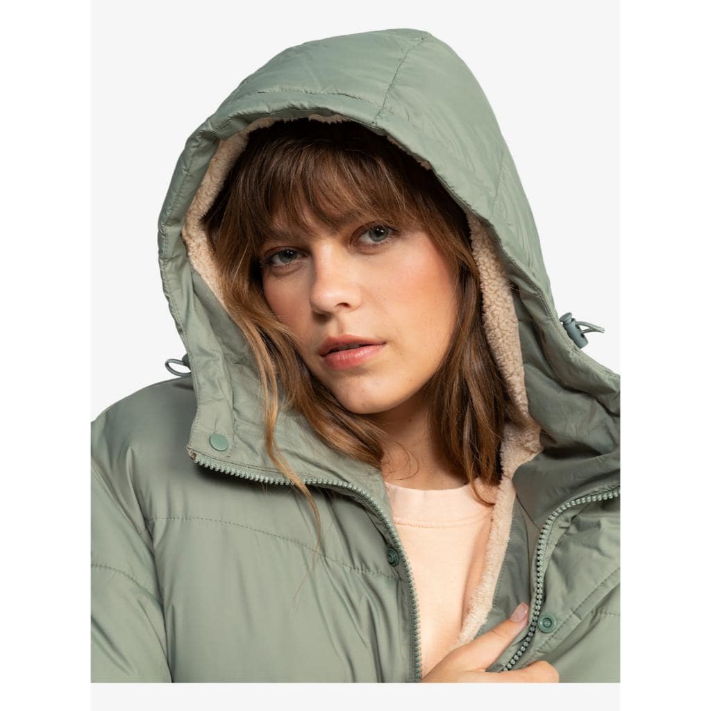 Ocean Dreams Sherpa Hooded Puffer Jacket