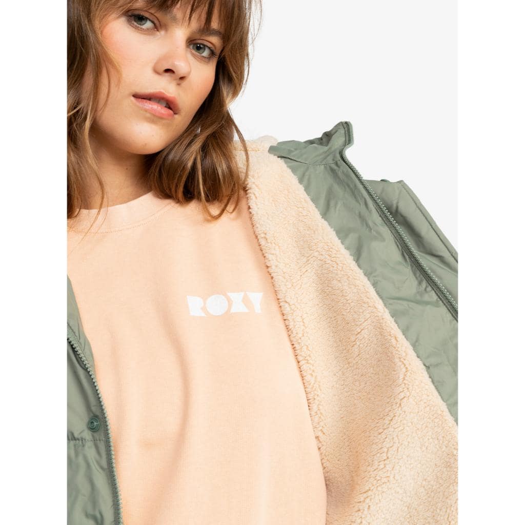 Ocean Dreams Sherpa Hooded Puffer Jacket