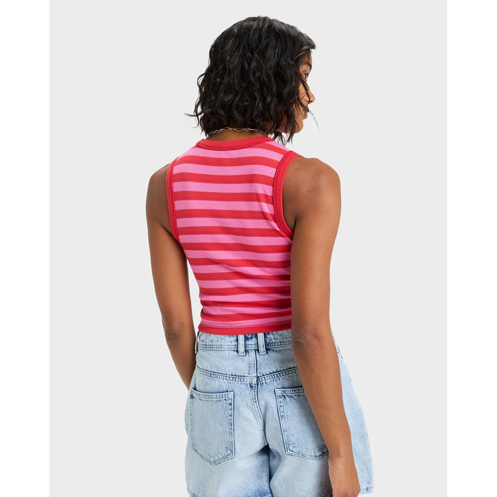 Womens Iconic Days Stripes Tank Top