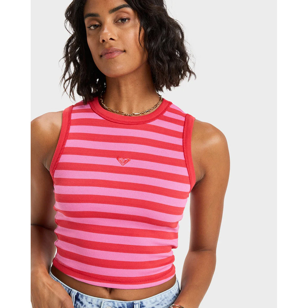 Womens Iconic Days Stripes Tank Top