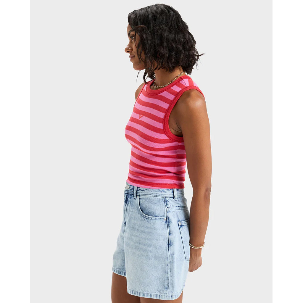 Womens Iconic Days Stripes Tank Top