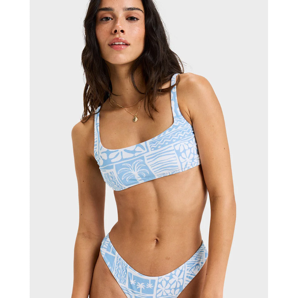 Flowers Wave Brelette Bikini Top