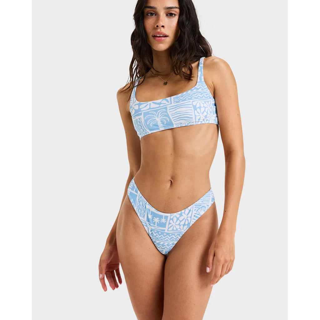 Flowers Wave Cheeky Bikini Bottom