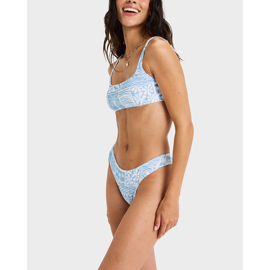 Flowers Wave Cheeky Bikini Bottom