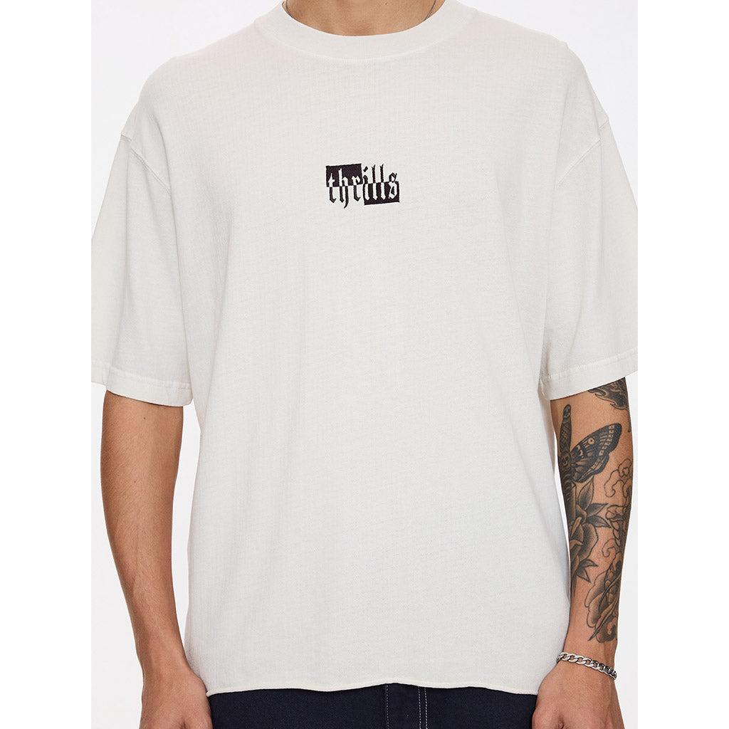 Excitement Excitement Embro Box Fit Oversize Cropped Raw Hem T-Shirt