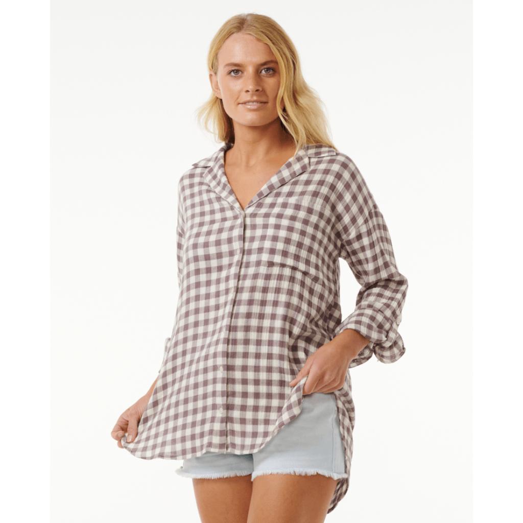 Premium Surf Check Long Sleeve Button Shirt