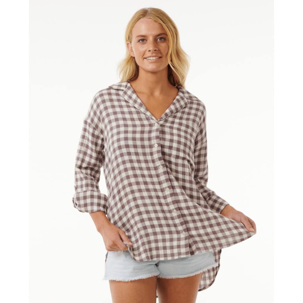 Premium Surf Check Long Sleeve Button Shirt