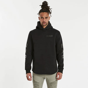 Parallel Hooded Dual Curved Sweater