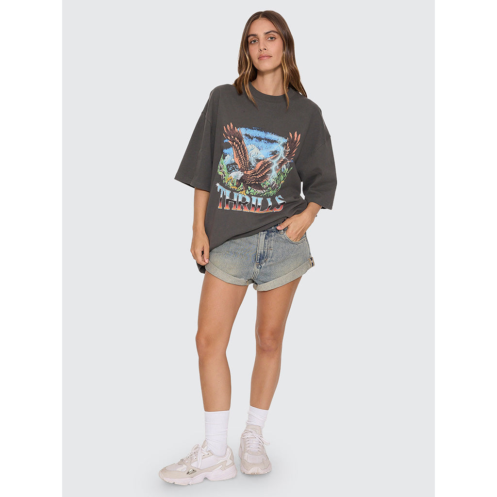 Seen & Heard Oversize Box Crop Long Sleeve Tee