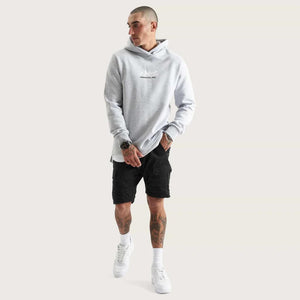 Trevor Hooded Layered Dual Curved Sweater