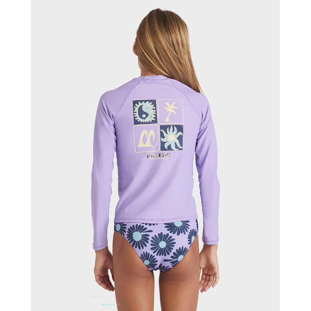 Girls Heat Wave Long Sleeve Rash Vest