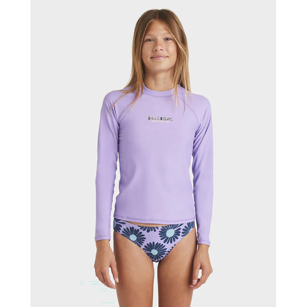 Girls Heat Wave Long Sleeve Rash Vest