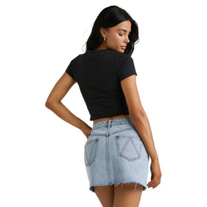 Mid Rise Denim Skirt