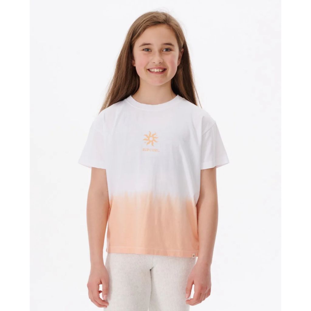 Girls Surf Check Dye Tee