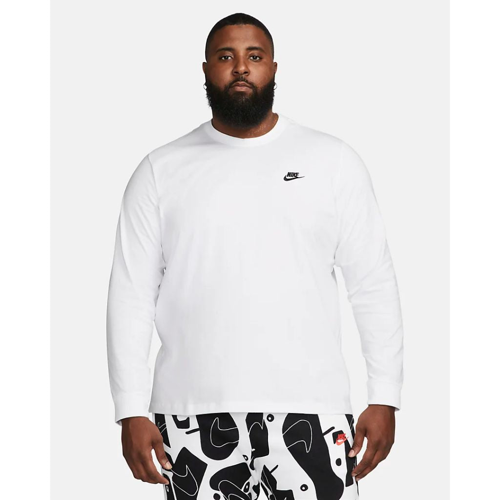 Mens Nike Sportswear Club Long Sleeve Tee