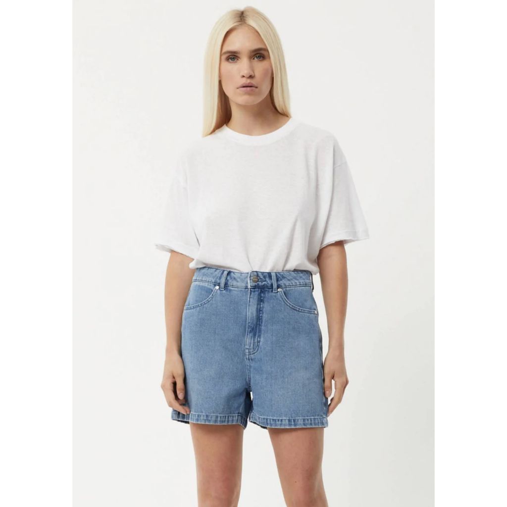 Seventy Threes Hemp Denim High Waisted Shorts