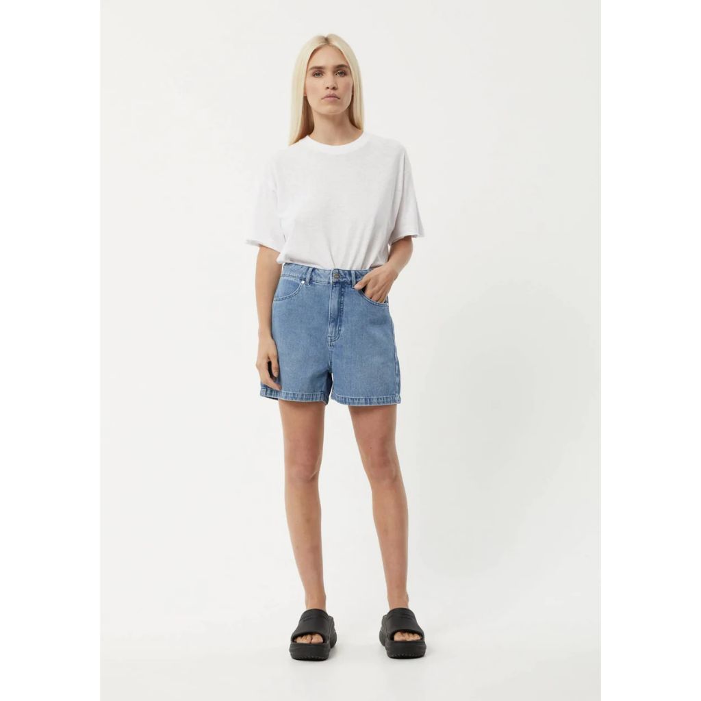 Seventy Threes Hemp Denim High Waisted Shorts