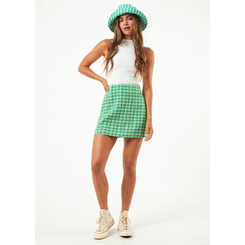 Tully Hemp Seersucker Check Skirt