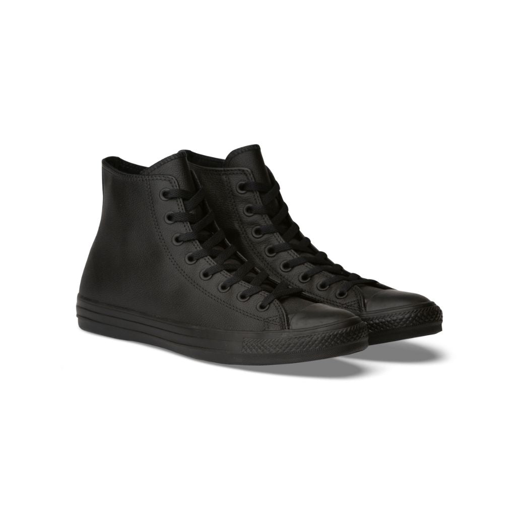 Chuck Taylor All Star Leather High Top Black Mono GGR Clothing Co