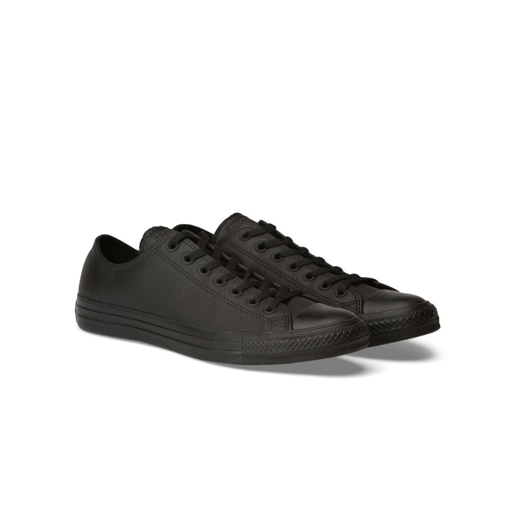 Chuck Taylor All Star Leather Low Top Black Mono GGR Clothing Co