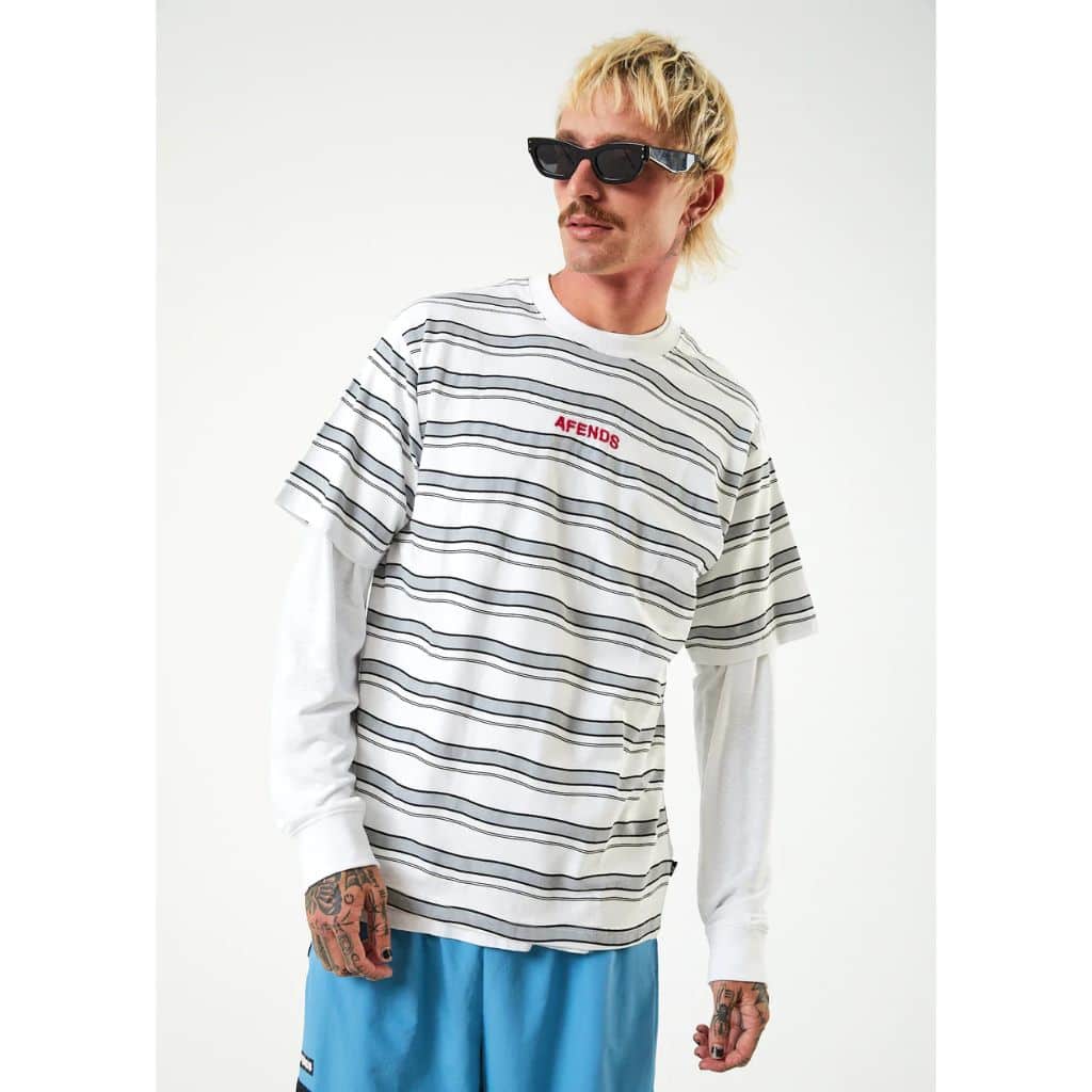 Warped Recycled Retro Striped T-Shirt