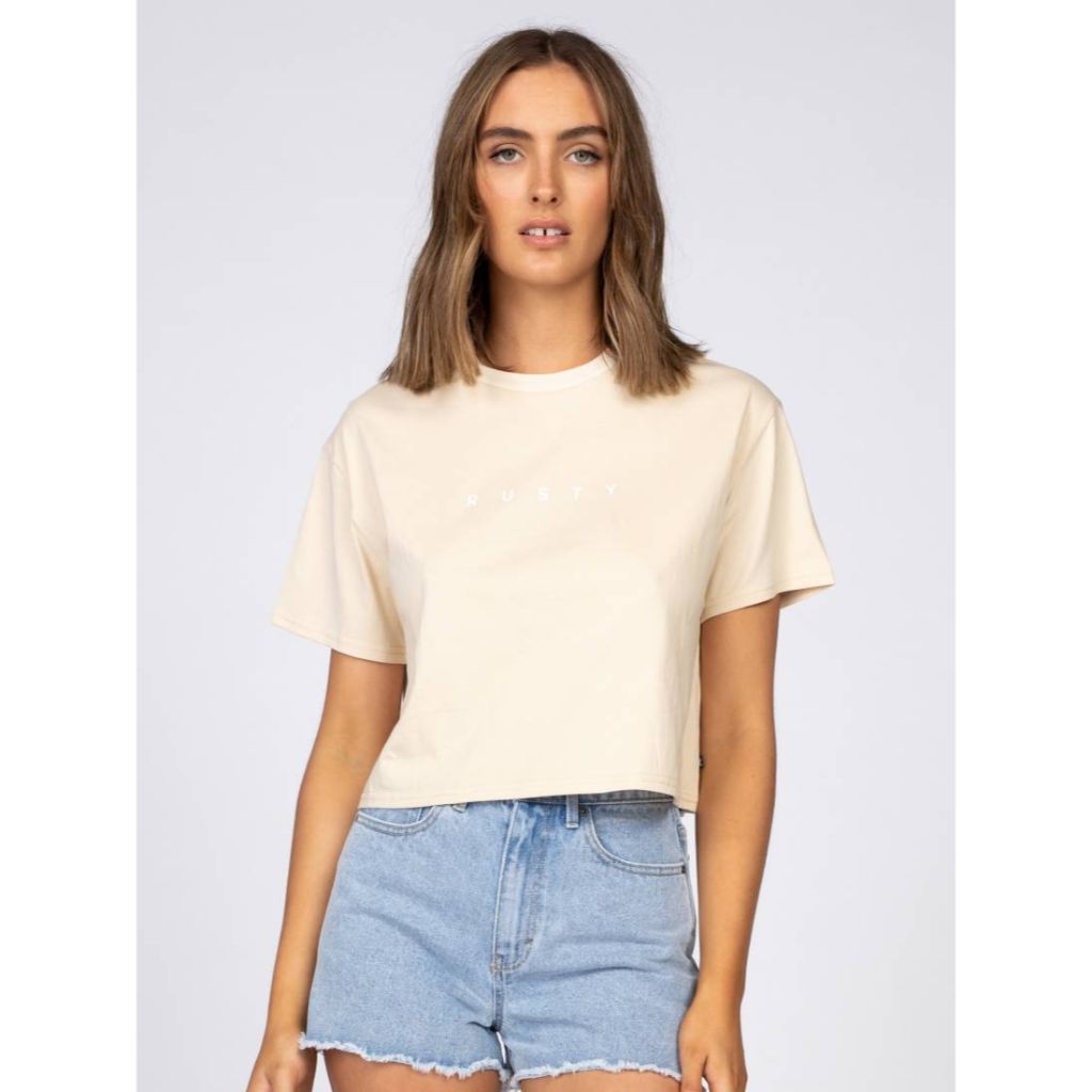 Rusty Essentials Easy Fit Crop Tee