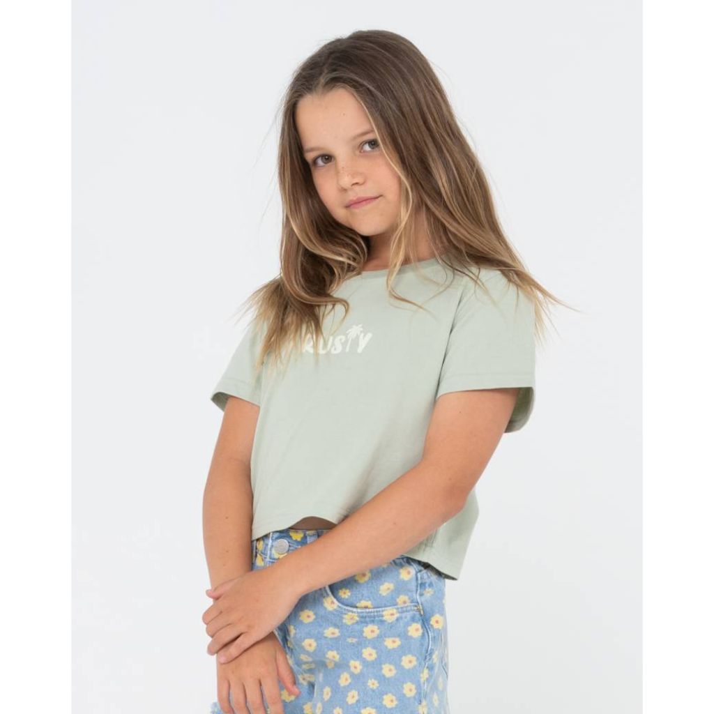 Girls Rusty Palm Crop Tee
