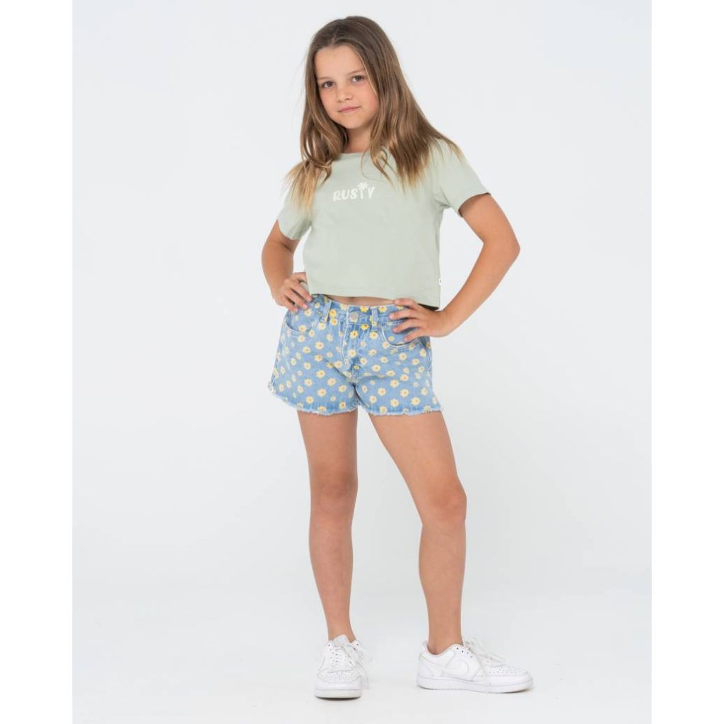 Girls Rusty Palm Crop Tee