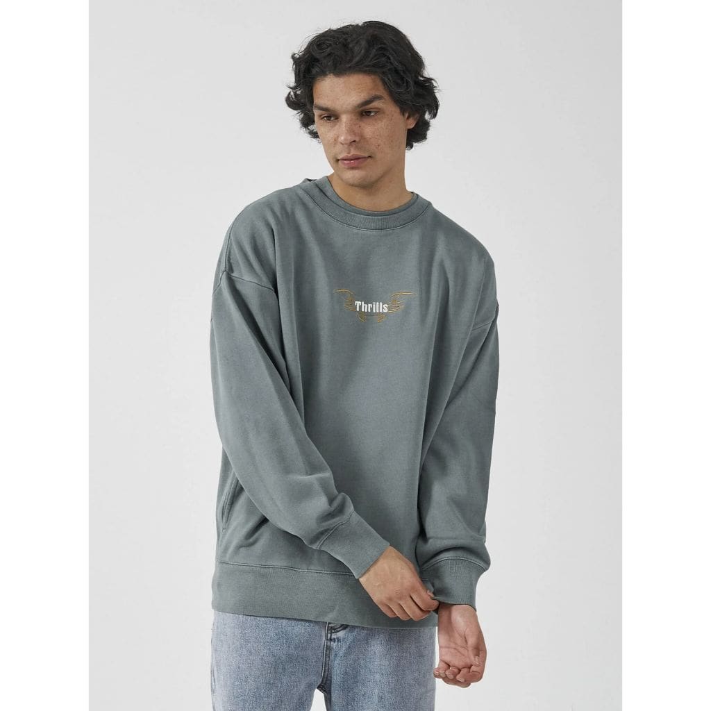 Thrills Golden Wings Slouch Crew Neck Fleece