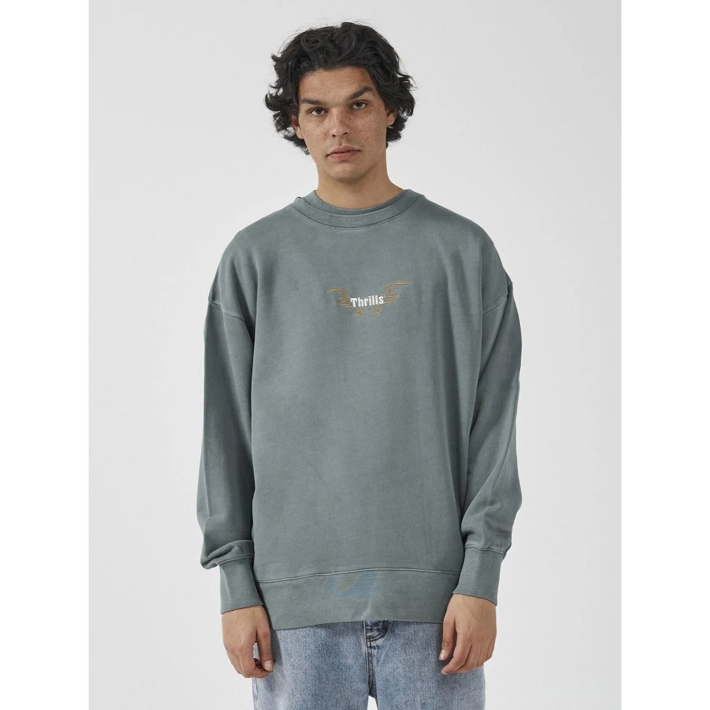 Thrills Golden Wings Slouch Crew Neck Fleece