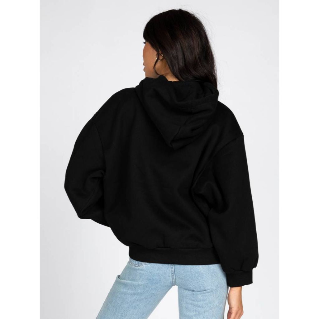 Rusty Script Oversize Hooded Fleece